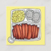 ハワイアン料理プレートランチライスマカロニサラダ スクエア名刺 (正面)