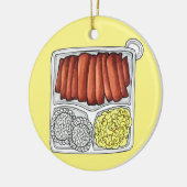 ハワイアン料理プレートランチライスマカロニサラダ セラミックオーナメント (左)