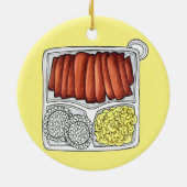 ハワイアン料理プレートランチライスマカロニサラダ セラミックオーナメント (裏面)