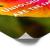 ハワイアン明るい赤紫色とオレンジハイビスカスやる気を起こさせる ポスター (角)