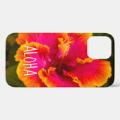 ハワイアン明るい赤紫色アンドオレンジハイビスカスフロムカウアイカ Case-Mate iPhoneケース (裏面 (横))