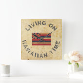 ハワイアン時大時計 スクエア壁時計 (ホーム)