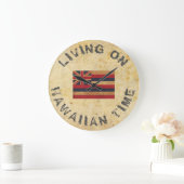 ハワイアン時間 ラージ壁時計 (ホーム)