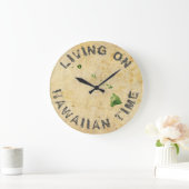 ハワイアン時間 ラージ壁時計 (ホーム)