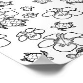 ハワイアン模様大人着色ポスター ポスター (角)