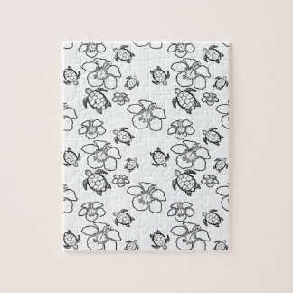 ハワイアン模様成体着色パズル ジグソーパズル