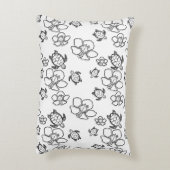 ハワイアン模様成体着色枕 アクセントクッション (裏面(縦))