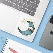 ハワイアン波シール シール (ノートパソコンとiPhone)