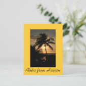 ハワイアン海岸線アットサンセット ポストカード (スタンド正面)