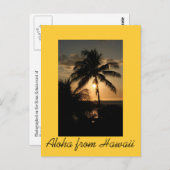 ハワイアン海岸線アットサンセット ポストカード (正面/裏面)