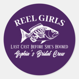 ハワイアン漁師スタイルのパープル・バチェロレッテ・パーティー ラウンドシール
