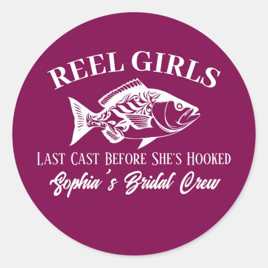 ハワイアン漁師スタイルの独身最後のパーティー ラウンドシール (正面)