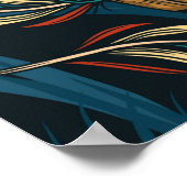 ハワイアン熱帯カラフルシームレスパターンt ポスター (角)