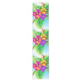 ハワイアン熱帯シームレスパターン ショートテーブルランナー