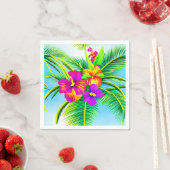 ハワイアン熱帯シームレスパターン スタンダードカクテルナプキン (インサイチュ)