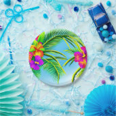 ハワイアン熱帯シームレスパターン ペーパープレート (パーティー)