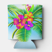 ハワイアン熱帯シームレスパターン 缶クーラー (裏面)