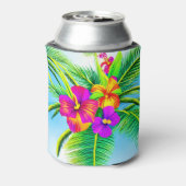 ハワイアン熱帯シームレスパターン 缶クーラー (缶裏面)