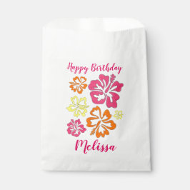 ハワイアン熱帯ハイビスカスフラワーズフローラプリント フェイバーバッグ