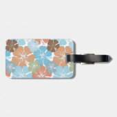 ハワイアン熱帯ハイビスカスフラワーズモノグラム ラゲッジタグ (裏面横)