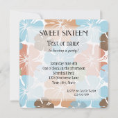 ハワイアン熱帯ハイビスカスフラワーズSweet sixteen 招待状 (裏面)