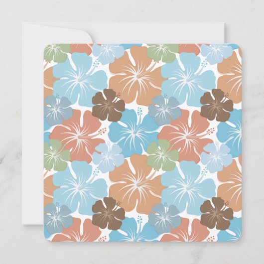 ハワイアン熱帯ハイビスカスフラワーズSweet sixteen 招待状 (正面)