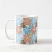 ハワイアン熱帯ハイビスカスフラワー コーヒーマグカップ (左)