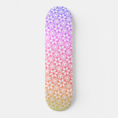 ハワイアン熱帯フローラグラデーション万華鏡のように千変万化するパターン スケートボード (正面)