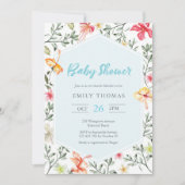 ハワイアン熱帯フローラベビーシャワー招待状 招待状 (正面)