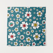 ハワイアン熱帯フローラ壁紙:抽象芸術デシグ タペストリー (正面(横))