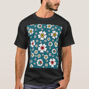 ハワイアン熱帯フローラ壁紙:抽象芸術デシグ Tシャツ