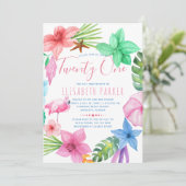 ハワイアン熱帯フローラ21誕生日パーティー 招待状 (スタンド正面)