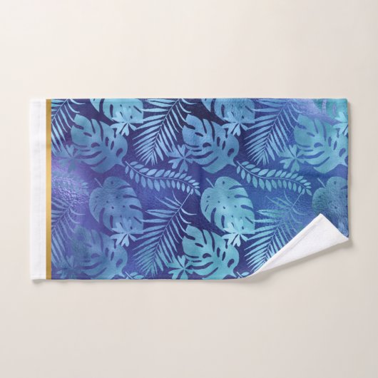 ハワイアン熱帯ブルーバスルーム用タオルセット バスタオルセット (ハンドタオル)