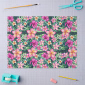 ハワイアン熱帯プルメリアティッシュペーパー 薄葉紙 (クラフト)