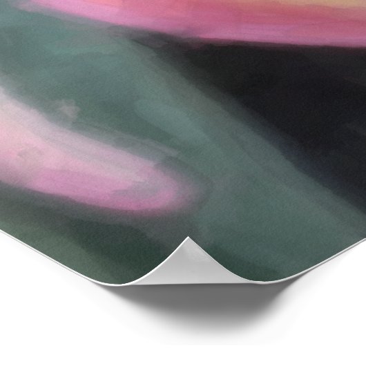 ハワイアン熱帯プルメリアポスター ポスター (角)