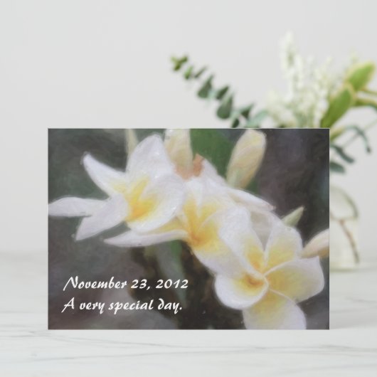 ハワイアン熱帯プルメリア招待状 招待状 (スタンド正面)