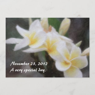 ハワイアン熱帯プルメリア招待状 招待状