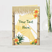 ハワイアン熱帯ルアウ（ハワイ式宴会）パーティー挨拶 カード (正面)