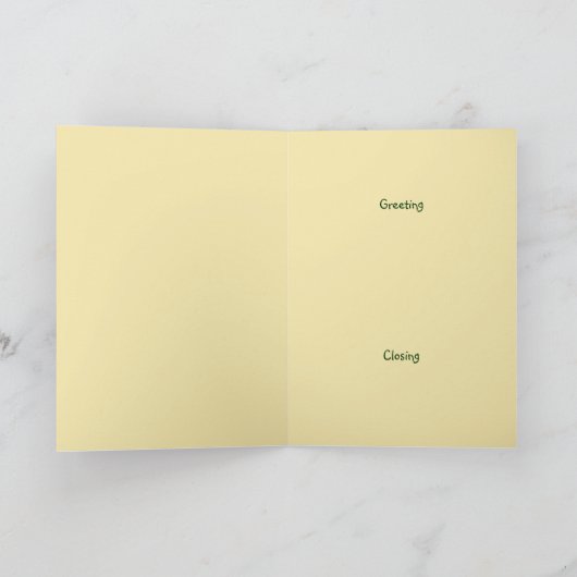 ハワイアン熱帯ルアウ（ハワイ式宴会）パーティー挨拶 カード (内部)