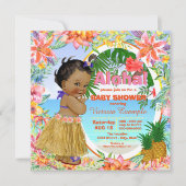 ハワイアン熱帯ルアウ(ハワイ式宴会)ベビーシャワー 招待状 (正面)