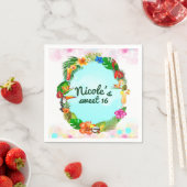 ハワイアン熱帯夏の事物フレームルアウ（ハワイ式宴会）パーティー スタンダードカクテルナプキン (インサイチュ)