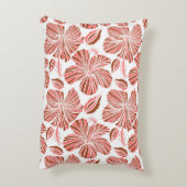ハワイアン熱帯天然フローラ、茶色。  アクセントクッション (裏面(縦))