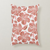 ハワイアン熱帯天然フローラ、茶色。  アクセントクッション (正面(垂直))