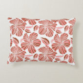 ハワイアン熱帯天然フローラ、茶色。  アクセントクッション (裏面)