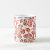 ハワイアン熱帯天然フローラ、茶色。  コーヒーマグカップ (中央)