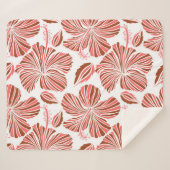 ハワイアン熱帯天然フローラ、茶色。  シェルパブランケット (正面(横))