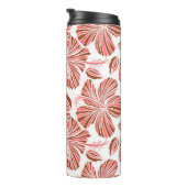 ハワイアン熱帯天然フローラ、茶色。  タンブラー (回転右)