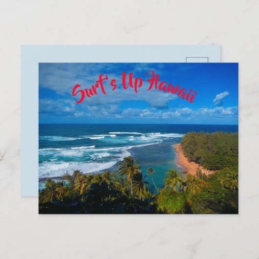 ハワイアン熱帯島 ポストカード (正面/裏面)