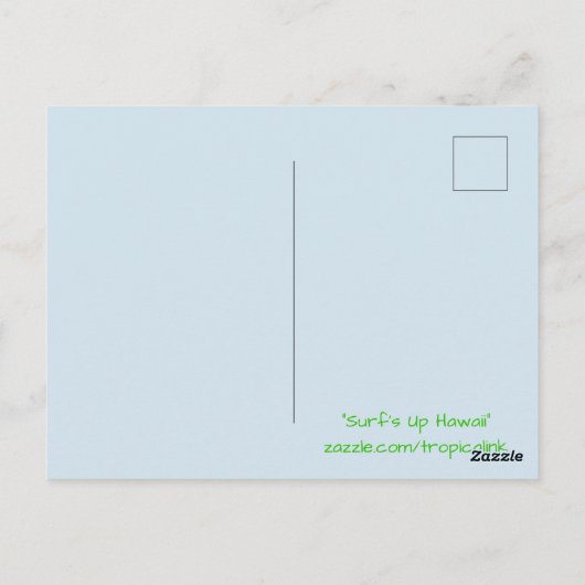 ハワイアン熱帯島 ポストカード (裏面)