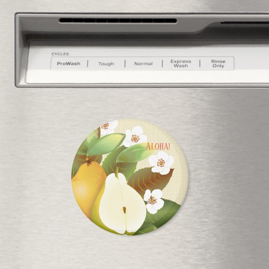 ハワイアン熱帯梨フルーツフローラ植物 マグネット (インサイチュ (食洗機))